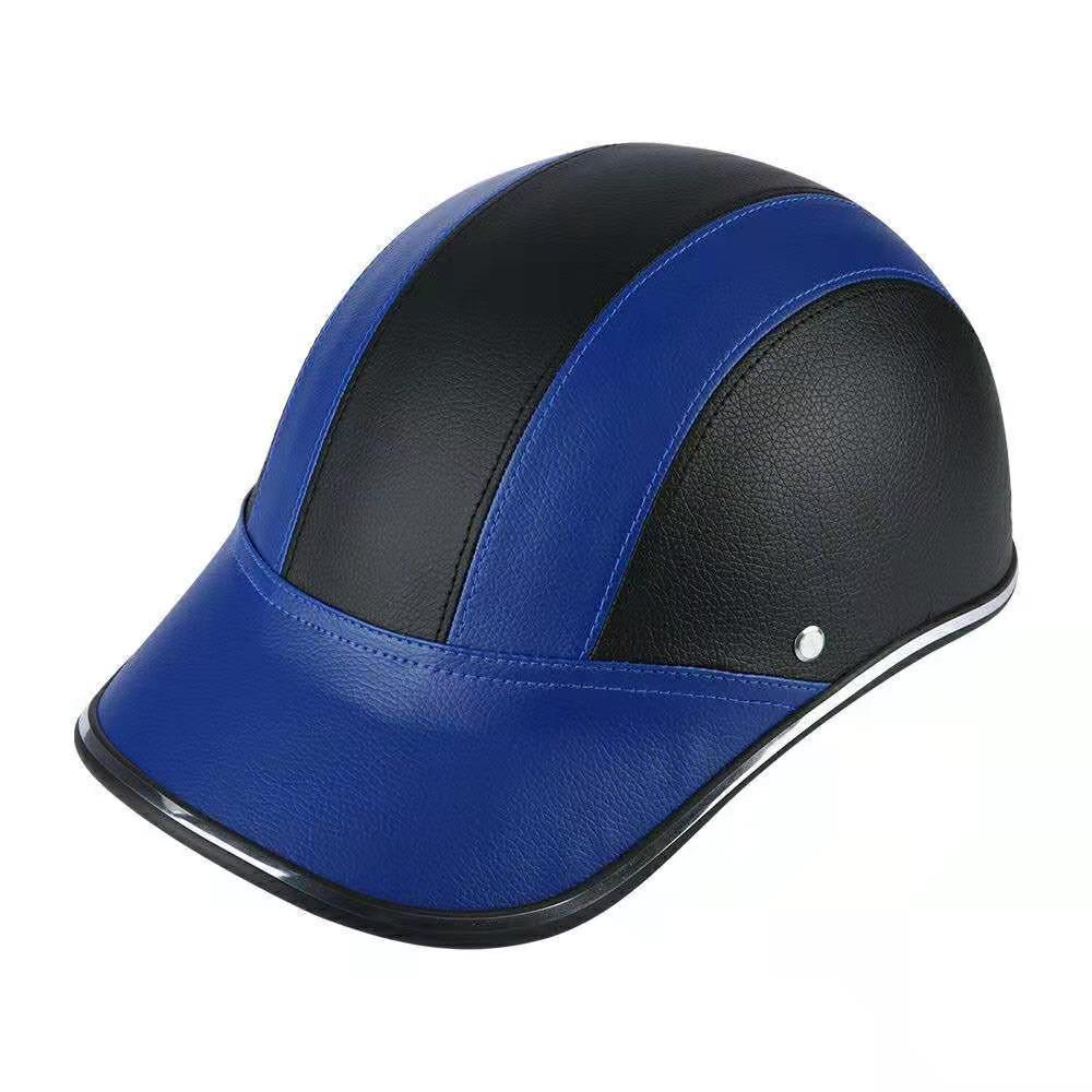 Motorcycle Helmet Summer Half Helmet Electric Car Leather Hat Men's and Women's Personality Baseball Leather Helmet - Image 12
