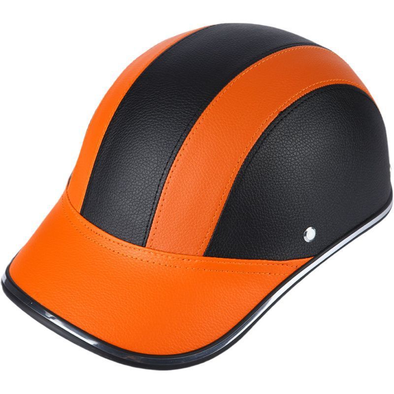 Motorcycle Helmet Summer Half Helmet Electric Car Leather Hat Men's and Women's Personality Baseball Leather Helmet - Image 10