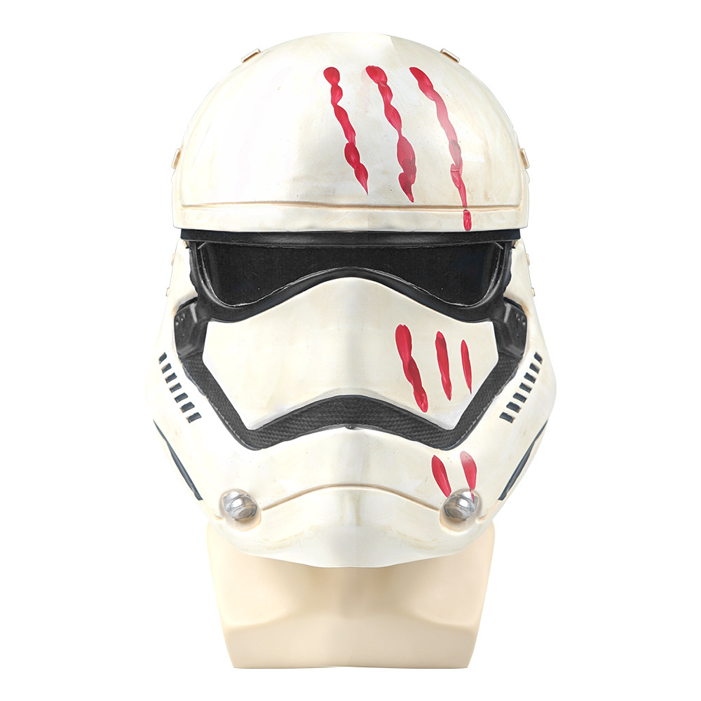 Star Wars Latex Mandalorian Mask Helmet Black Soldier White Soldier Latex Helmet Stage Performance Prop Helmet - Image 2