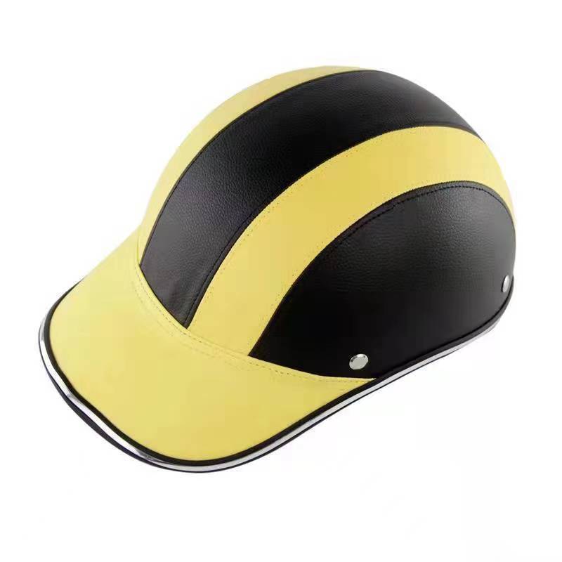 Motorcycle Helmet Summer Half Helmet Electric Car Leather Hat Men's and Women's Personality Baseball Leather Helmet - Image 13