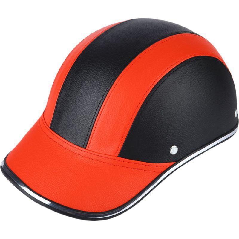 Motorcycle Helmet Summer Half Helmet Electric Car Leather Hat Men's and Women's Personality Baseball Leather Helmet - Image 11