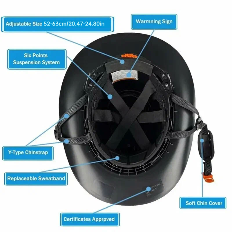 Full-Brim Cowboy Hard Hat with Goggles, ANSI-Certified Safety Helmet for Outdoor. - Image 7